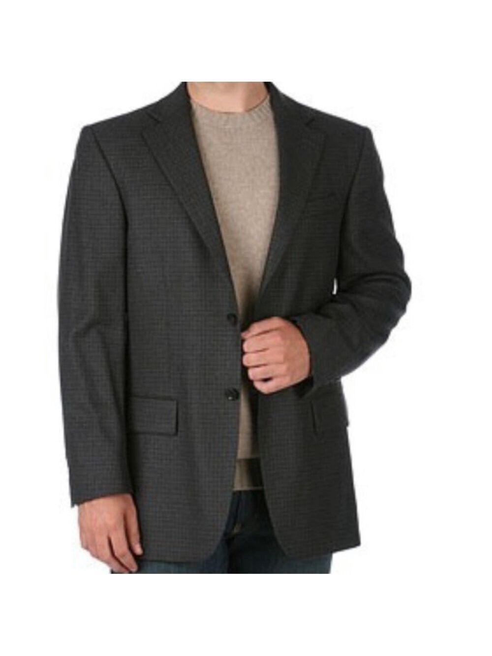 Oscar De La Renta Vintage Plaid Wool Blazer size 42L